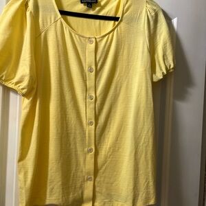 Elegant Yellow Button-Down Women's Shirt